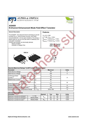 AO4430 datasheet  